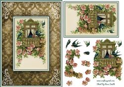 Window, Birds & Flowers Quick Card
