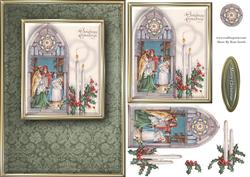Nativity & Holly Quick Card