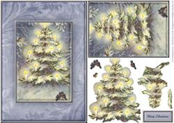 Christmas Tree & Birds Quick Card