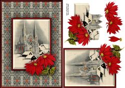Church & Poinsettias Quick Card