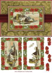 Church & Poinsettias Quick Card