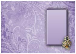Basket of Purple Flowers Insert