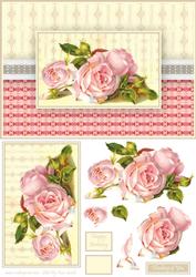 Pink Victorian Roses Quick Card