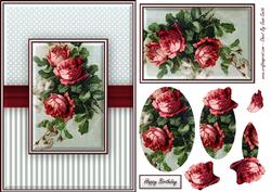 Modern Red Roses Quick Card