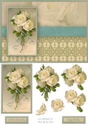 White Roses Quick Card