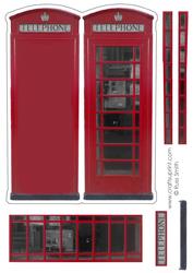 Telephone Box Shaped Card