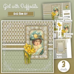 Girl with Daffodils 8x8 Mini Kit