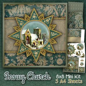 Snowy Church 8x8 Mini Kit