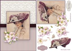 Lady in Purple Quick Card