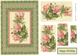 Pink Roses Card Front