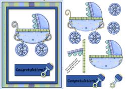Congratulations Boy Card Front