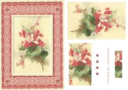 Pink Flowers Card Front