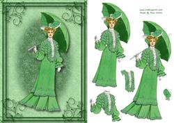 Lady in Green Card Front