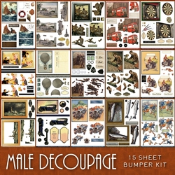 Male Decoupage 15 Sheet Bumper Kit