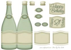 Wine Bottle Shaped Card