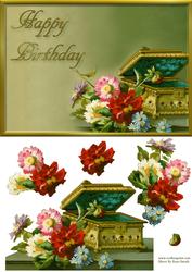 Flowers and Box Card Front