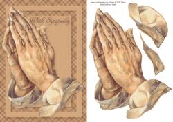 With Sympathy Hands Card Front