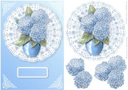Hydrangeas on Lace Card Front
