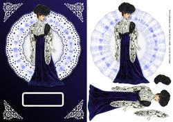 Elegant Lady 1 on Lace Card Front