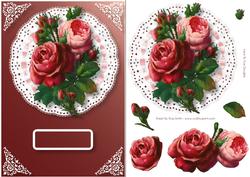 Roses on Lace Card Front