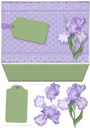 Purple Iris Envelope Sheet