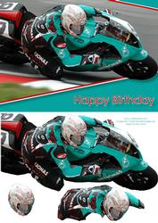 Motorcycle Racing Card Front