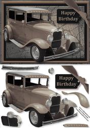 Sepia Vintage Card Card Front - Birthday