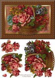 Basket of Roses Card Front