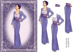 Lady in Pink and Purple Card Front