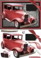 Red Vintage Card Card Front - Blank