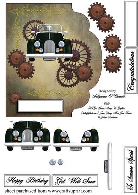 Male Birthday Card Steampunk