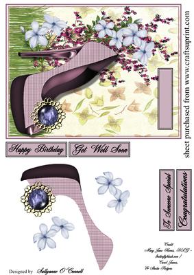 Female Birthday Card with Shoe