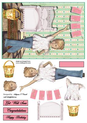 Small Girl Birthday Card or Any Occasion