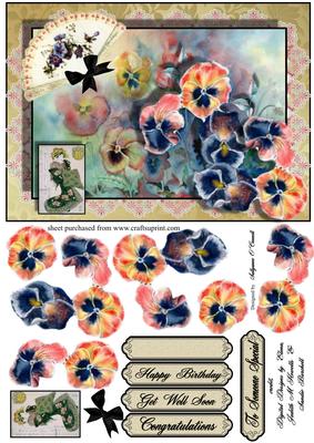 Oriental Pansy Card Female