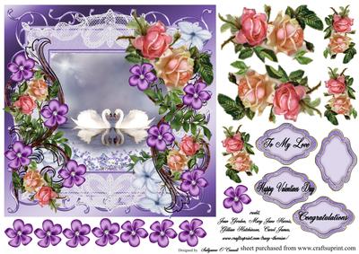 Valentines Day Love Swans