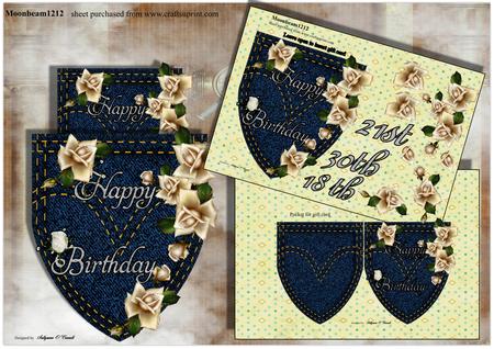 Denim Pocket with Gift Card Holder