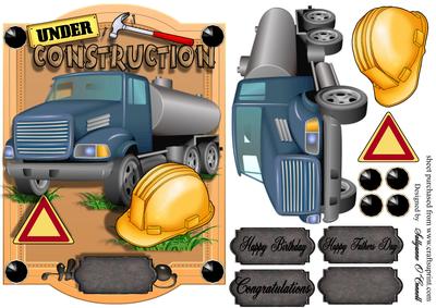 Under Construction Male Card