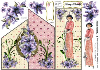 Lovely Tri Fold Antique Lady Stunning