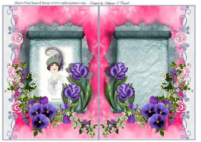 Ladies Card Front with Matching Insert