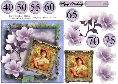 Aged Birthday Card Female