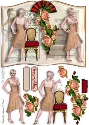 Lovely Book Card Ladies