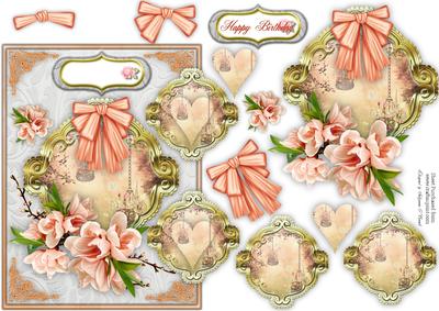 Lovely Female Card with Two Side Panels