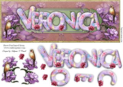 Large Dl Name Card Veronica