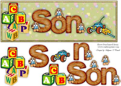 Large Dl Name Card Son