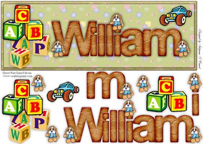 Large Dl Name Card William
