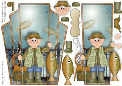 Pier Fishing Card Topper