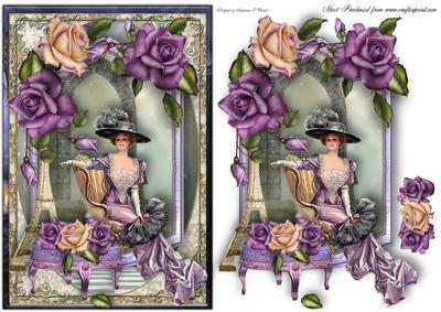 Vintage Lady Female Card