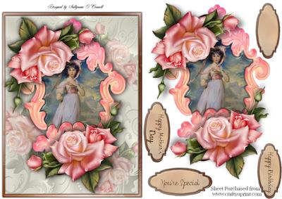 Vintage Female with Roses