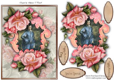 Vintage Boy Female Card