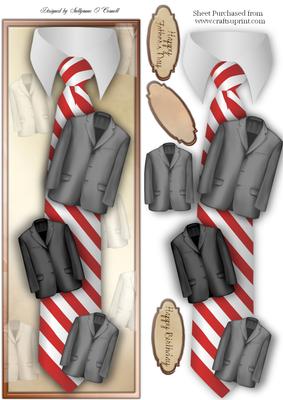 Suits and Tie Male Card